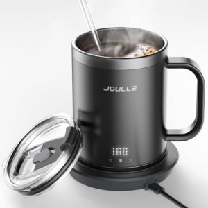 Desk Coffee Warmer Set with LED Display & 14 Oz Mug
